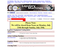 Tablet Screenshot of lapidarymachines.com